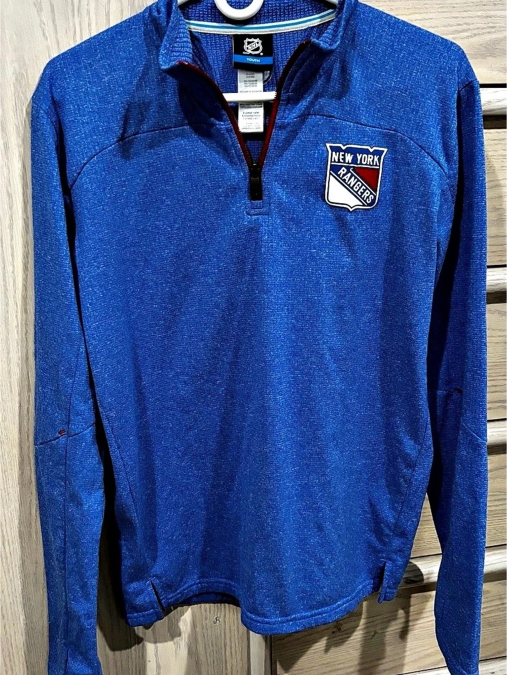 Fanatics New York Rangers Blue Quarter-Zip Size: XL preowned.